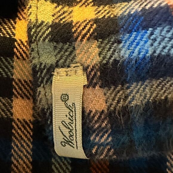 WOOLRICH Women’s Pemberton Check Flannel Button Down Shirt Blue Size Medium - Picture 9 of 12